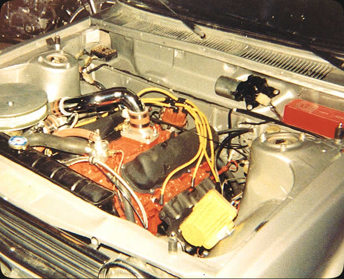 Specialty Engineering street car customization Datsun 510 engine swap with Ford 2.8 V6 vintage photo from 80's